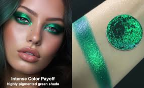 Amazon.com : Afflano Green Glitter Eyeshadow Makeup, Chrome Emerald Green  Eyeshadow palette Instant Color, Highly Pigmented, Metallic Shimmery Frost  green Eye Shadow for St Patricks Wicked Sparkle Eye Face Makeup : Beauty