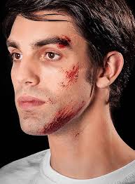 Croute De Blessure Sang Seche Sang Artificiel Masque Halloween Maquillage Sang Halloween Cicatrice Halloween