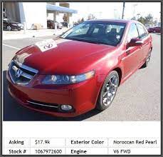 2007 Acura Tl Type S Sedan Automatic Headlights Climate Control Tire Pressure Monitor Bluetooth Connection Heated Front Seat Acura Tl Air Bag Cars For Sale