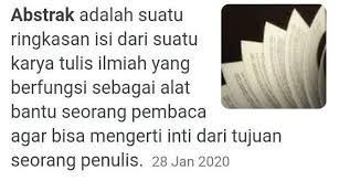 Abstrak informatif merupakan jenis abstrak yang menyajikan informasi dan data secara lengkap sehingga pembaca tidak harus membaca tulisan aslinya abstrak indikatif merupakan jenis abstrak yang menguraikan secara ringkas dan padat tentang masalah yang terdapat pada suatu karya tulisan. Apa Maksud Dri Istilah Istilah Berikut Peristilahan Pengertian A Abstrak B Biaya C Data Brainly Co Id