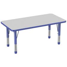 24 X 48 Rectangle T Mold Adjustable Activity Table With Chunky Legs Assorted Colors Sam S Club Activity Table Table Classroom Furniture