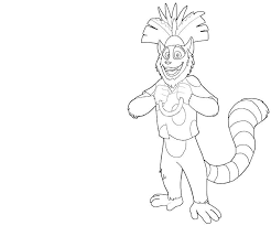 Madagascar 2 coloring book for kids. Madagascar Coloring Pages King Julien Coloring Home