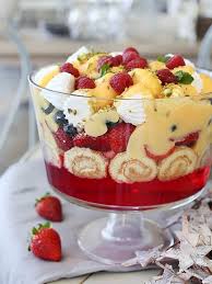 Vrouekeur Kersete Bessie En Meringue Koekstruif Trifle Recipe Raspberry Sauce Recipe Desserts