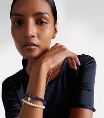 Sydney Evan Mini Elephant 14kt gold bracelet with diamonds and pearls  Sydney Evan