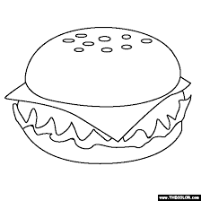 Hot dog coloring book vector illustration. Fast Food Online Coloring Pages