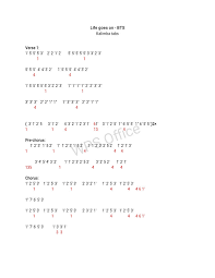 It also serves as a reference and learning tool for you to improvise or develop your own version of music. Bts Life Goes On Kalimba Tabs Letter Number Notes Tutorial Kalimbatabs Net