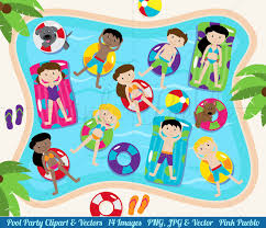 Pool Party Clipart And Vectors Pinkpueblo Party Clipart Pool Party Invitations Clip Art