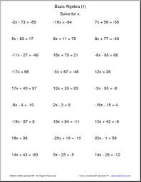 All of the free worksheets on this algebra website can be printed and downloaded. Basic Algebra 1 Worksheet Abcteach