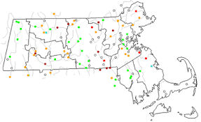 Map Of Massachusetts Lakes Streams And Rivers