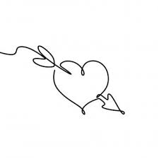Vector Heart Valentine Romantic Line Design Card Love Contour Sketch Drawing Happy Greeting Graphic Day Outline Art Line Line Art Drawings Outline Art Line Art