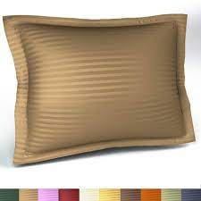 Machine wash in cold and tumble dry on low. Queen Camel Camel 300tc Sateen Stripe Pillow Sham Queen Amazon In Home Kitchen