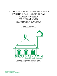 Design template stempel panitia qurban terbaru 2021 ukuran stanndar bulat 3 x 3 cm. Laporan Kegiatan Qurban 2020 Masjid Al Amin Ketapang