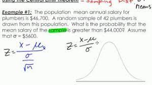 Finding Probability Of A Sampling Distribution Of Means Example 1 Youtube