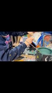 Grades are due today which means I made it through my first semester of  teaching scenic painting at Point Park! 💚 I had a great time! , ., ., .,  #teaching #fauxpainting #woodgrain #scenicpainting