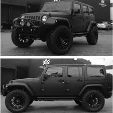 Black 4 Door Jeep Wrangler 2017 Jeep Wrangler Flat Black I Wonder How It Does With Fingerprints Blacked Out Jeeps Pinterest Jeep Wrangler Jeep Cars Dream Cars