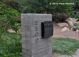 Concrete Mailbox Posts Even The Mailbox Is Cool Done Up In Modern Mailbox Mailbox Design Brick Mailbox