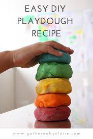 Gathered By Claire Diy Easy Colourful Playdough Playdough Recipe Playdough Diy Playdough