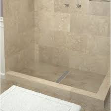 Tile Redi Double Threshold Shower Base With Center Trench Drain And Grate Finish Polished Chrome Size 6 H X 48 W X Tile Redi Shower Base Shower Wall Kits