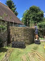 Woven Willow Screens Wonderwood Willow Garden Rustic Gardens Garden Screening