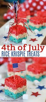 The Kids Just Love These 4th Of July Rice Krispie Treats These Red White And Blue Rice Krispie Easy Patriotic Desserts Patriotic Desserts Rice Krispie Treats
