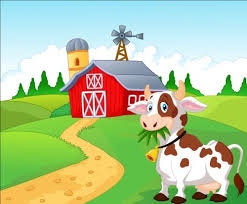 Cartoon Cow With Farm Vectors 05 Https Gooloc Com Cartoon Cow With Farm Vectors 05 Utm Source Pn Utm Medium Go Cartoon Cow Cow Cartoon Drawing Farm Vector