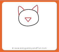 Keep in mind that the hair has some volume and will cover the bottom part of the ears. How To Draw A Cat Step By Step Cat Drawing Instructions Cute Cartoon Cat Easy Peasy And Fun