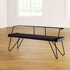 Black Bench With Back Abigale Low Back Metal Bench Furniture All Wood Furniture Glass Dining Table