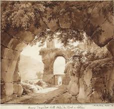 Achille Etna Michallon 1796 1822 Vue De L Aqueduc Anio Novus Entre Tivoli Et Subiaco Architecture Painting Architecture Drawing Landscape