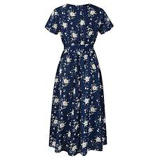 Certaines d'entre elles sont habillées par des perles ou par des motifs. Day8 Robe Femme Mi Longue Chic Soiree Mousseline Robe Femme Grande Taille Mode Boheme Fleur Robe Vintage Femme Pour Mariage Cocktail Plage Midi Jupe Femme Vetement Pas Cher