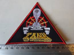 Restaurant logos with a yellow and red circle and a. Tank Logo Name Triangle Red Border Patches Riffs Merchandise