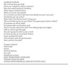 Langston Hughes The Ballad Of The Landlord Being A Landlord Told You So Sayings