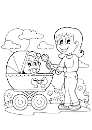 Een baby en de ballonnen. Baby Kleurplaat 32 Gratis Kleurplaten Geboorte Zoon Meisje