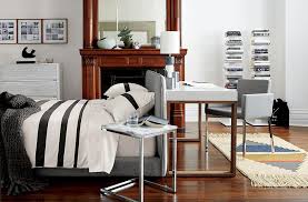 For grand glam, set up contemporary velvet sofas flanked by marble side tables. Small Bedroom Decorating Idea Central The Cb2 Blog