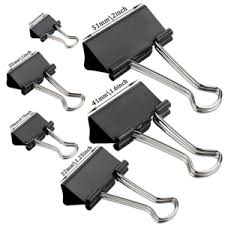 different sizes of binder clips assorted sizes clip 15mm 19mm 25mm 32mm 41mm 51mm