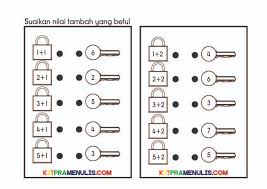 Latihan operasi tambah 1 hingga 20 untuk prasekolah. Operasi Tambah Dalam Lingkungan 1 Hingga 10 Tema Kunci Dan Mangga Kitpramenulis