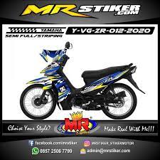 *pemesanan dapat langsung menghubungi kontak di bawah ini: Stiker Motor Decal Yamaha Vega Zr Blue Race Flag Line Grafis Yamaha Racing Vega