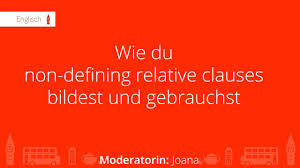Übung 1 exercise 1 11. Relative Clauses Lernen Learnattack