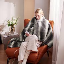Buy Bedsure Electric Blanket Heated Throw 50 60 Faux Fur Low Voltage Heated Blanket 4 Heating Levels Auto Shut Off With 2 4 8 10 Hour Timer Embossed Plush Throw Blanket For