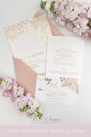 Rose Gold Wedding Invitations With Foil Florals Oh My Designs By Steph Rose Gold Wedding Invitations Foil Wedding Invitations Gold Wedding Invitations