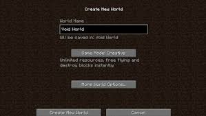 Or by reaching the end. Minecraft Make Your Own Void World Obsolete Rip 4 Steps Instructables