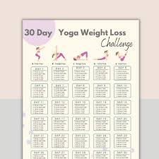 30 Day Yoga Weight Loss Challenge Planner | Digital Workout Plan | Instant  Download Yoga Pose Fitness Planner | Body Building Tracker - Etsy