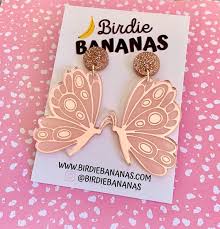 Pink Butterfly Earrings Dangle, Pretty Earrings, Acrylic Butterfly  Earrings, Butterfly Jewelry, Unique Gifts, Birthday Gift for Women