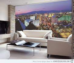 15 Living Rooms With Interesting Mural Wallpapers Home Design Lover Minimalist Living Room Modern Minimalist Living Room Living Room Decor Apartment