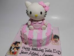 Cara menghias kue ultah hello kitty motif layer. Kue Tart Ulang Tahun Hello Kitty