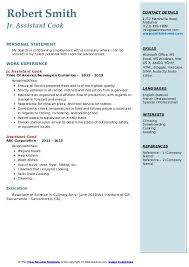Helped improve overall mcdvoice survey result from satisfied to very satisfied. Assistant Cook Resume Samples Qwikresume