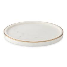 The most common pottery barn tray material is ceramic. Marble And Brass Vanity Tray Bathroom Accessory Set Williams Sonoma