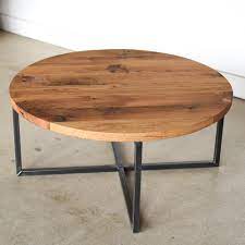 Mahogany solids with flat cut ash veneers adjustable glides read more Round Modern Reclaimed Coffee Table What We Make