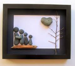 Tolles Bild Mit Steinen Basteln Von Kunstfan Pebble Art Rock Crafts Stone Crafts