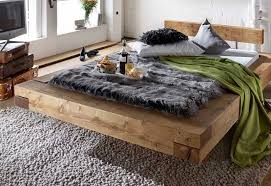 Bett Doppelbett Balken Bett Kiefer Fichte Massiv Altholz Gewachst Rustikal Rustikales Bett Wohnen Zimmer