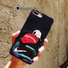 おしゃれ男子アイフォンxケース コラボ シュプリームsupreme光沢ある面白いカップル向けiphone8 8plus 7plusナイキnike携帯カバーかっこいい